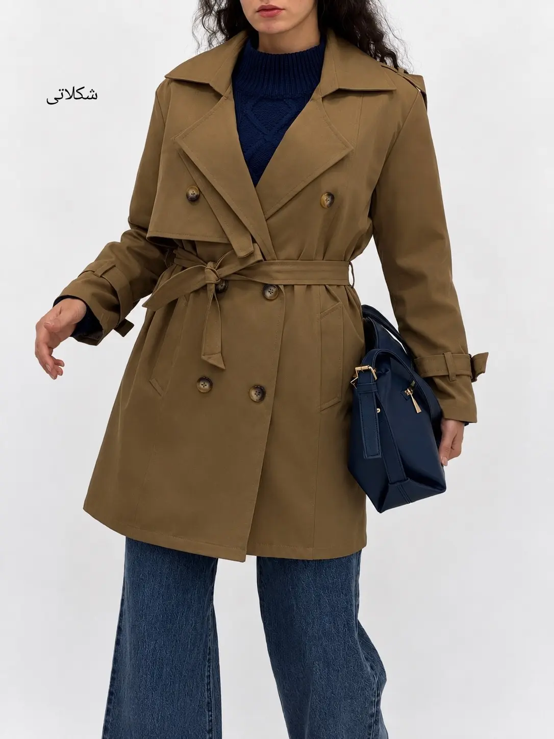 ترنچ کت آستردار بادوم